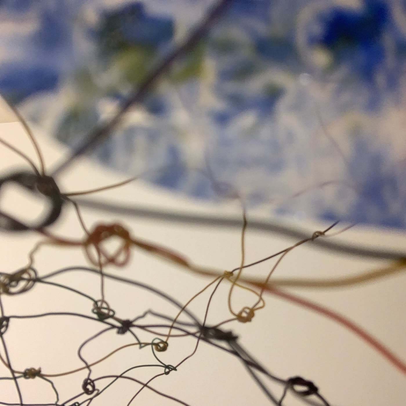 Wire sculpture, macro detail